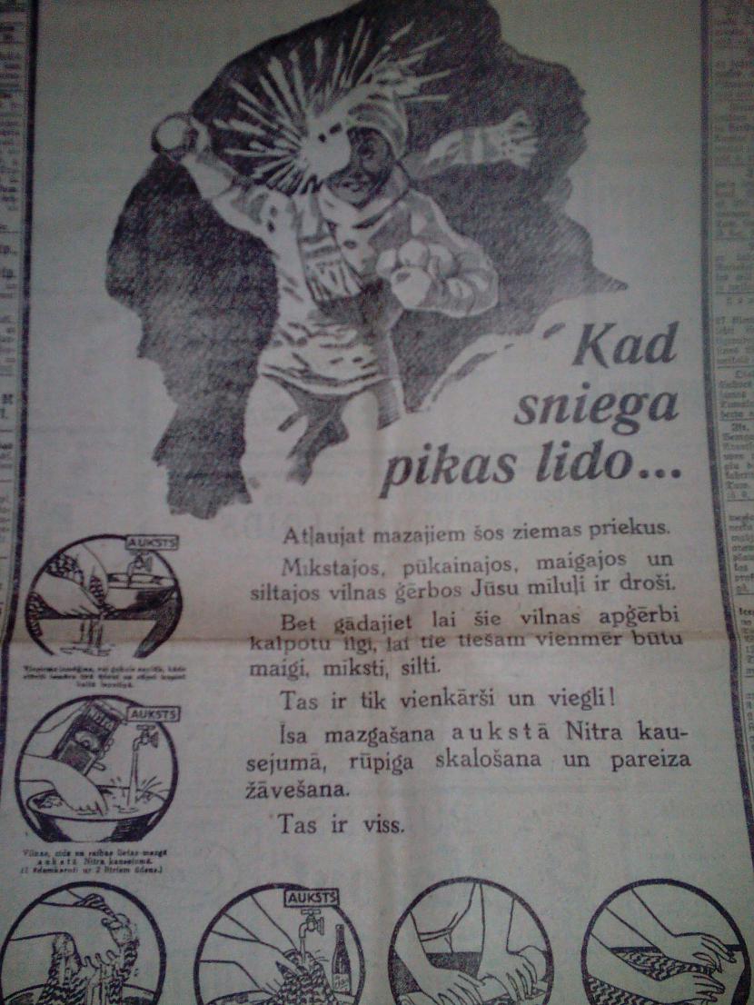 Veļas pulveris quotNitraquot ... Autors: ghost07 Latviešu reklāmas ap 1930. gadu