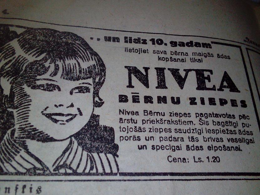 Nivea bērnu ziepes  lietojiet... Autors: ghost07 Latviešu reklāmas ap 1930. gadu