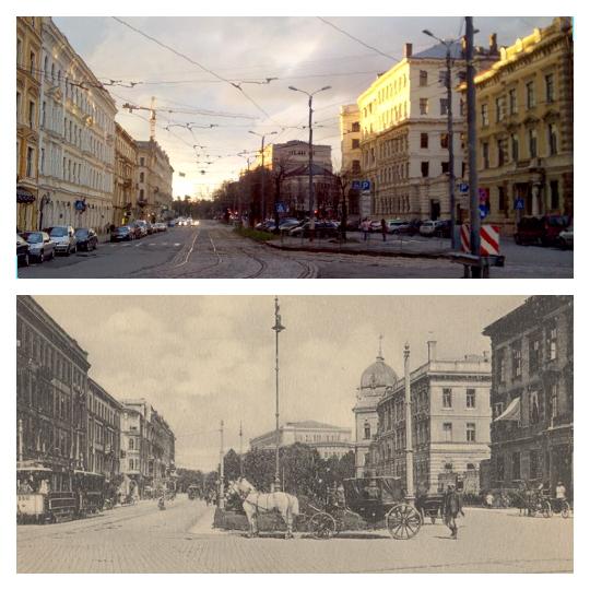 Aspāzijas bulvāris iepretim... Autors: ghost07 2014 vs 1930 gads (Rīga)