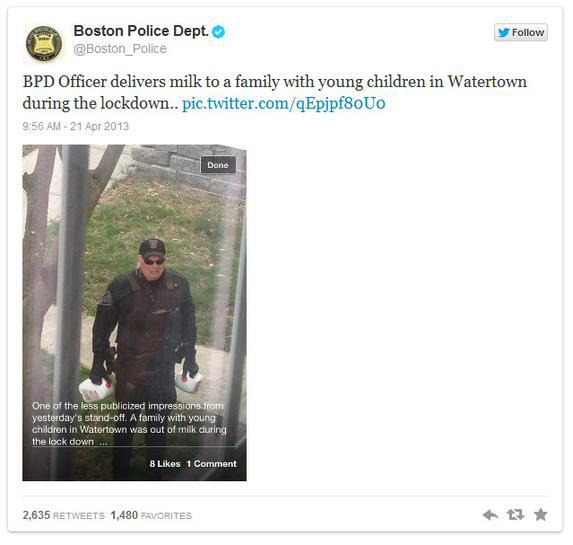 Bostonas policijas virsnieks... Autors: CrazyUnicorn 10 Sirdi sildošas bildes!