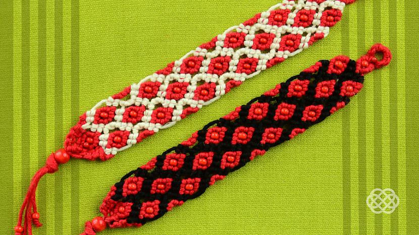 Two Color Macrame Bracelets... Autors: macrame Divkrāsainas aproces ar pērlītēm (DIY)