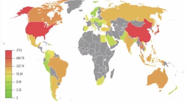 4 Ar sarkanuoranžu  valstis... Autors: The Diāna 25 savādākas pasaules kartes