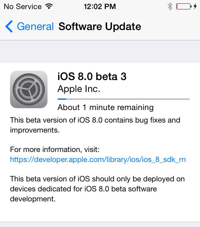 Kā Palaist uz savas iOS ierīces iOS 8.0 beta 3, bez aktivizācijas Error'iem