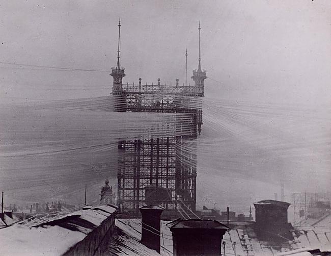 1887  1913gads Telefonu tornis... Autors: Prāta Darbnīca Neparastas vēstures fotogrāfijas (5.daļa)