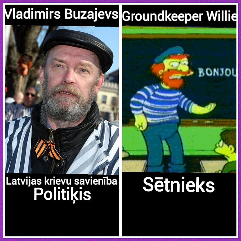 Buzajevs vs Willie Autors: ghost07 Latvijas politiķi vs Simpsoni (Līdzības)