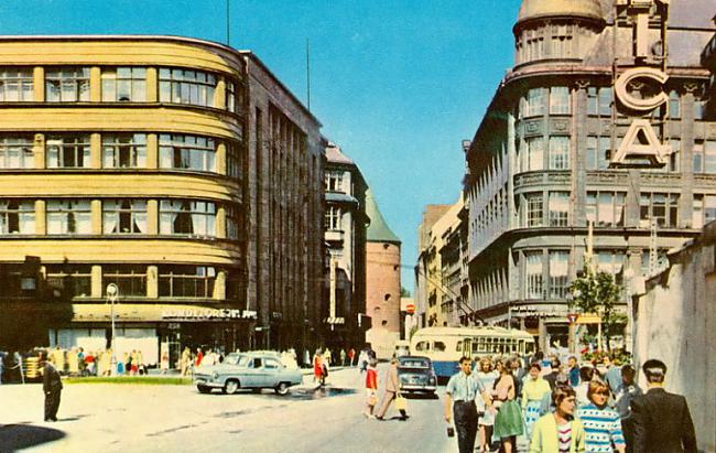 Vaļņu iela 1960 gads Autors: Neticamaiss Rīga pirms 50 gadiem krāsainās fotogrāfijās