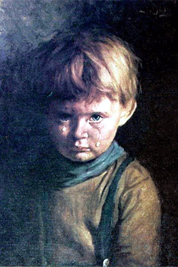 The Crying Boy Painting  Viņu... Autors: roma005 10 nolādēti priekšmeti kuri vēl joprojām eksistē.