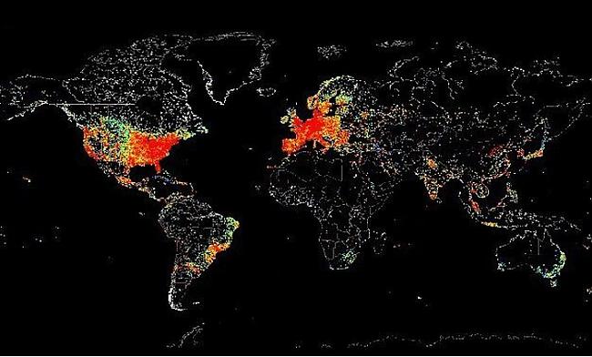  Autors: BodyBoard Šī pasaules karte parāda interneta lietošanu visā pasaulē!