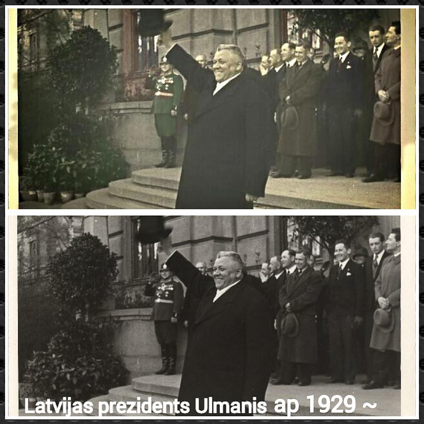 Latvijas izcilākais prezidents... Autors: ghost07 Melnbaltas, vecas Latvijas fotogrāfijas pārveidoju krāsainas