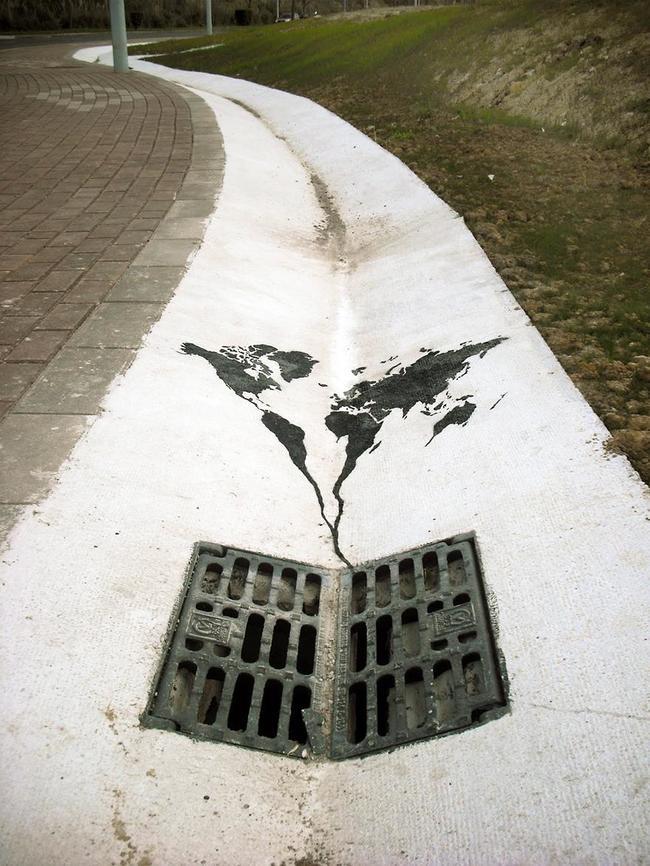 Pasaule dodas lejā pa... Autors: kaķūns 28 ielu mākslas meistardarbi - vērts redzēt