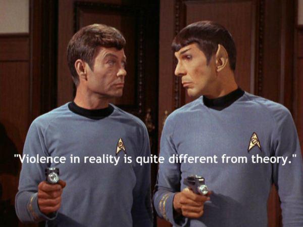 Reālā vardarbība nedaudz... Autors: chakijs16 10 Spoka (Spock) citāti.