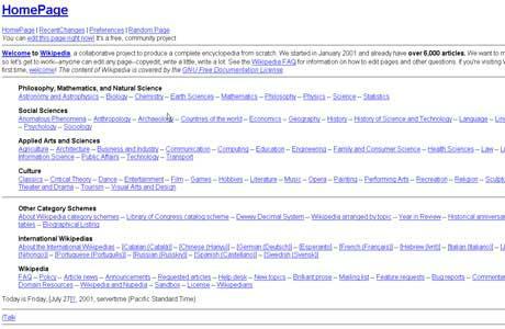 wikipediaorg 2001gadā Autors: Sulīgais Mandarīns Mājas lapu izskati kādreiz un tagad 2
