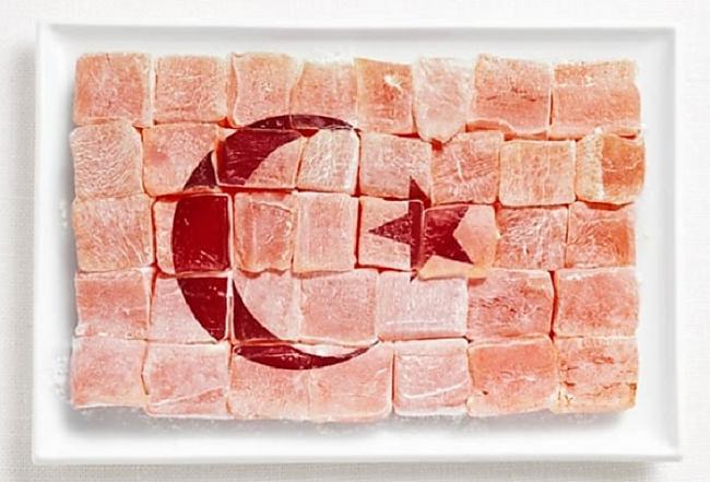 Turcija  turku saldumi Autors: Lords Lanselots Kā varētu izskatīties Latvijas karogs, veidots no ēdiena?
