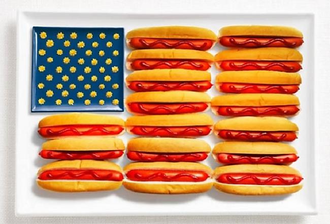 Amerikas Savienotās Valstijs ... Autors: Lords Lanselots Kā varētu izskatīties Latvijas karogs, veidots no ēdiena?
