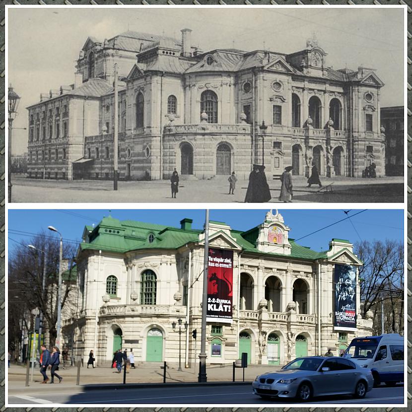 Latvijas nacionālais teātris... Autors: ghost07 Toreiz vs tagad (Rīga pirms 100 gadiem)