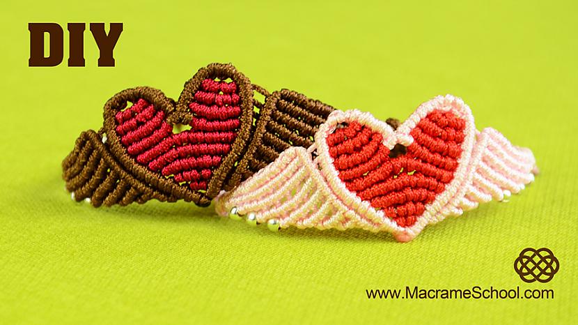 Flying Heart Bracelet ... Autors: macrame Lidojošā Sirds - Aproce