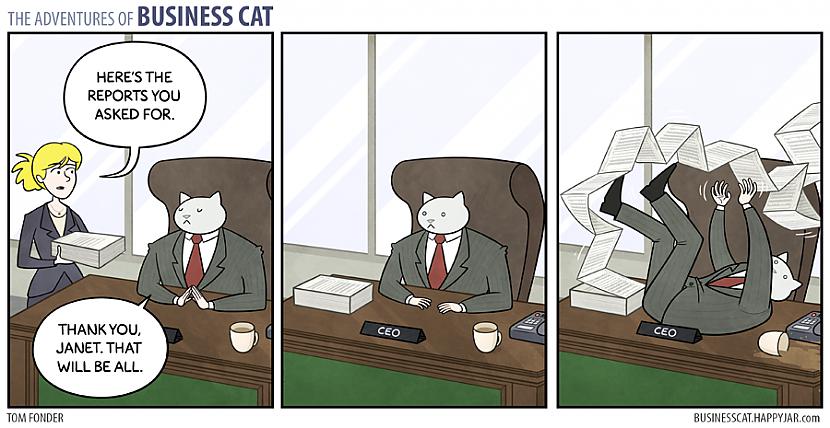  Autors: Fosilija Business cat komiksi eng