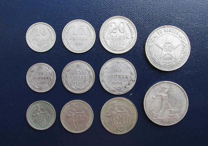Līdz 1930 gadam monētas no 10... Autors: pyrathe Mana kolekcija: CCCP monētas