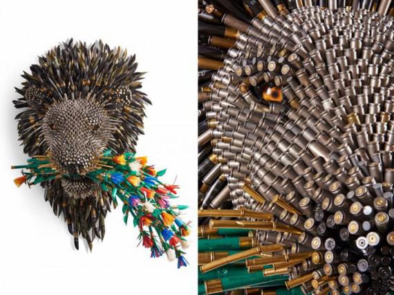  Autors: Hello Dzīvnieku un putnu skulptūriņas no  tūkstošiem patronu čauliņām.