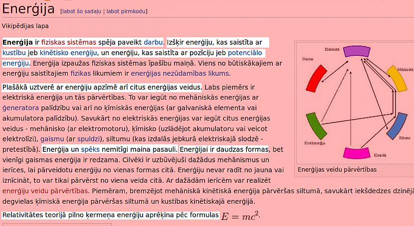  Enerģija ir fizikas sistēmas... Autors: Strāvonis Vikipēdija [enerģija]