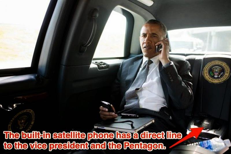 Automobīlī ir iebūvēts... Autors: Geimeris Ar kādu auto pārvietojas Baraks Obama?
