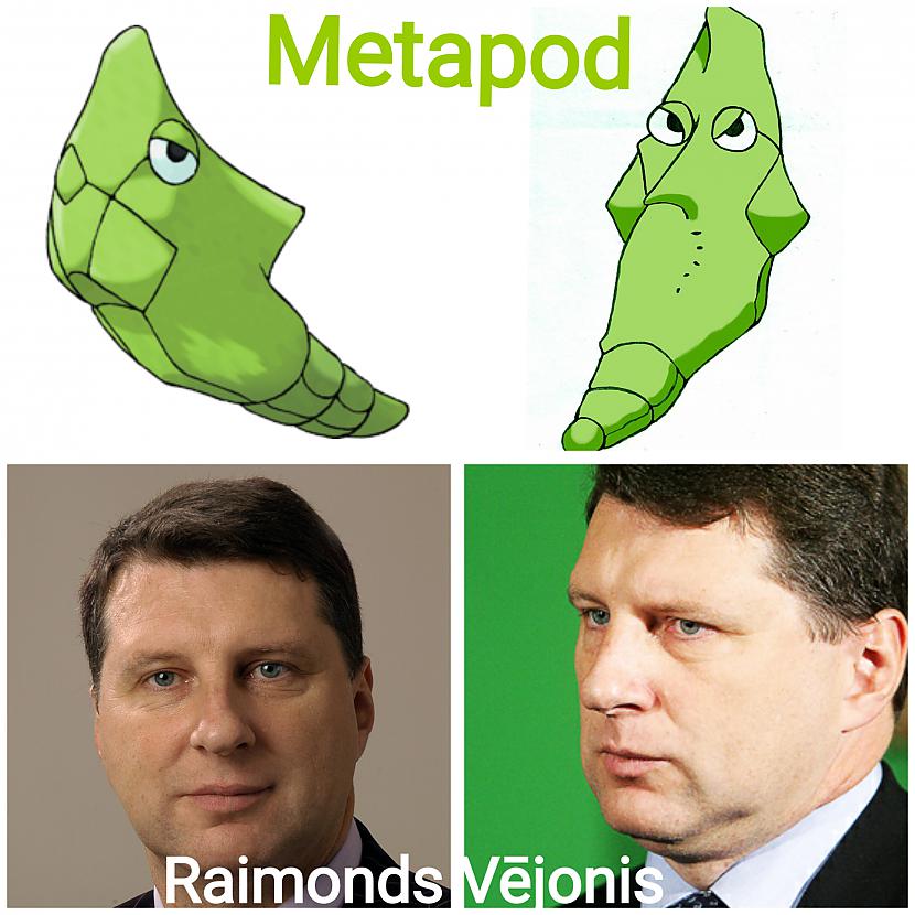 Metapod pokemons ir zemes... Autors: ghost07 Pokemoni vs Latvijas politiķi (salīdzinājums)