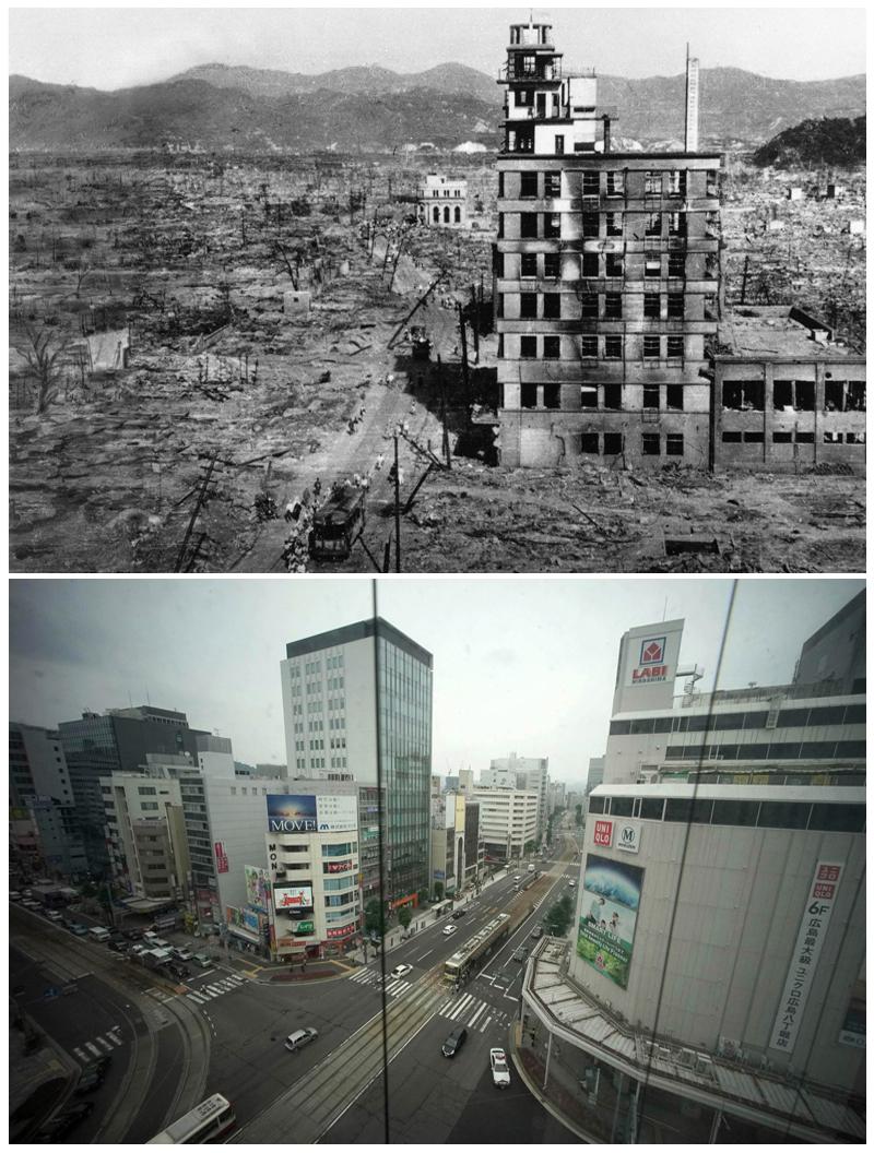 No pelniem pacēlās jauna... Autors: Lestets Hirosima un Nagasaki - toreiz un tagad