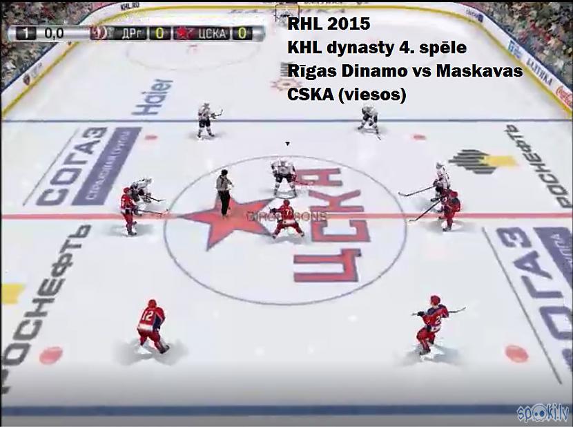 RHL2015 KHL Dynasty mode: 4. spēle: Dinamo Rīga pret Maskavas CSKA (viesos)