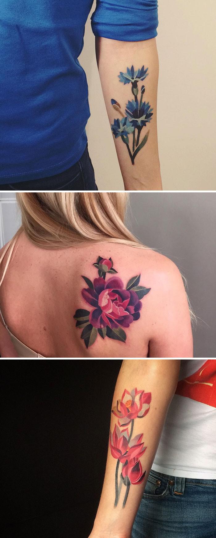 Sasha Unisex Krievija Autors: 100 A 27 tetovējumu mākslinieki, kuru ziedu tetovējumi tevi sakārdinās ne pa jokam!