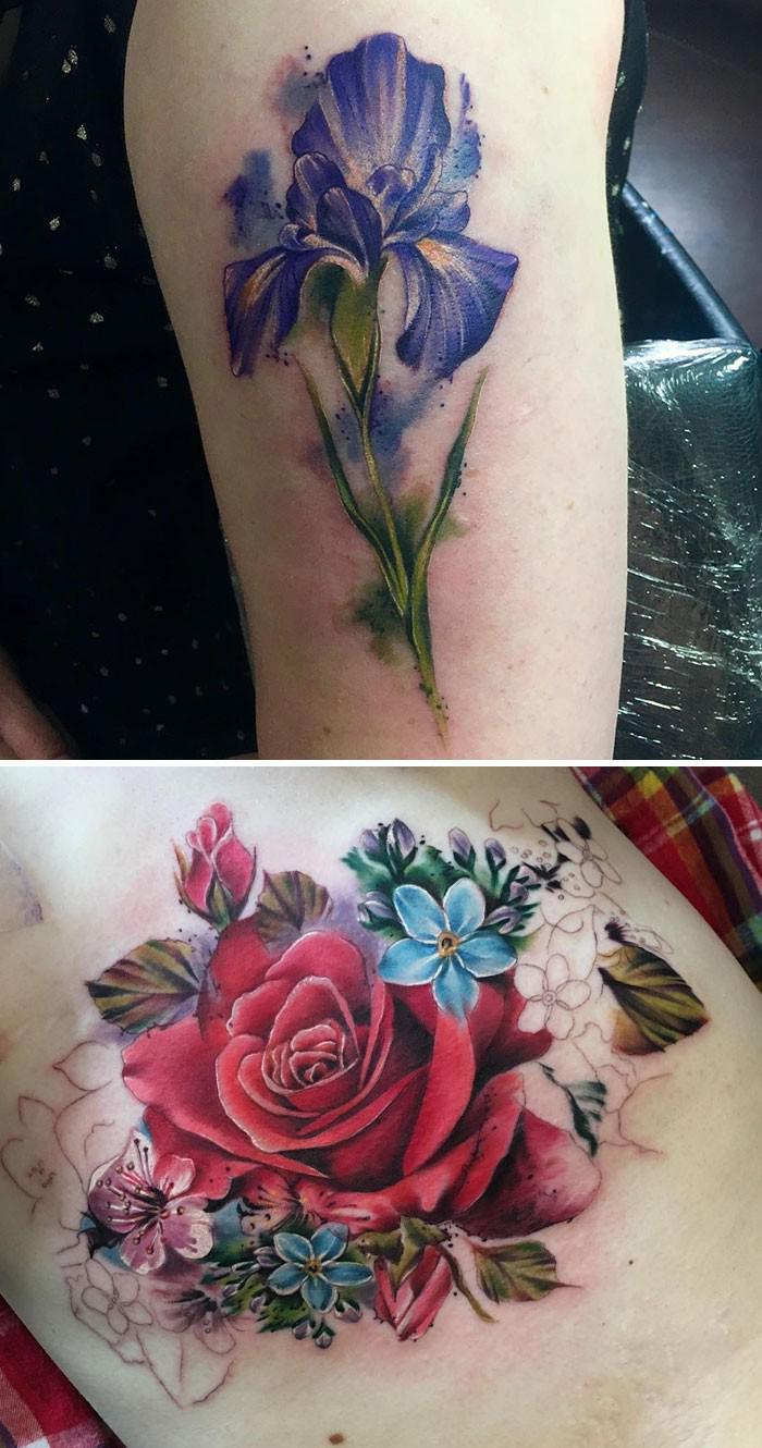 Chloe AspeynbspLielbritānija Autors: 100 A 27 tetovējumu mākslinieki, kuru ziedu tetovējumi tevi sakārdinās ne pa jokam!