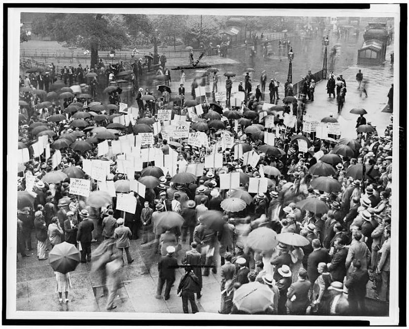 Demonstrācija pie Manhetenas... Autors: Lestets Lielā Depresija Ņujorkā