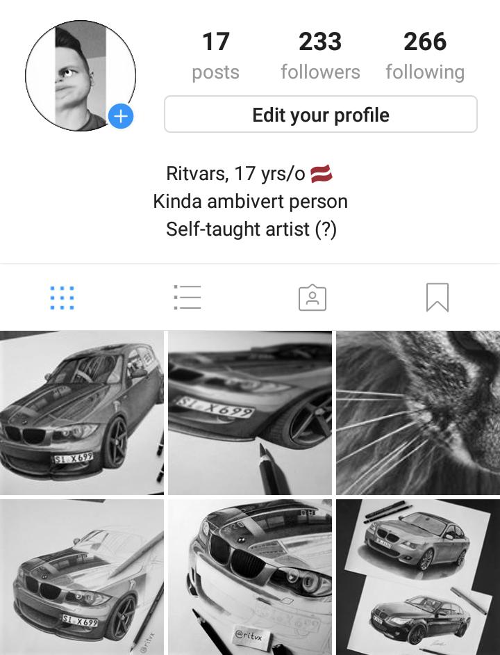 Instagram  ritvx Autors: Ritvars Liepnieks Mans zīmējums - BMW 120d