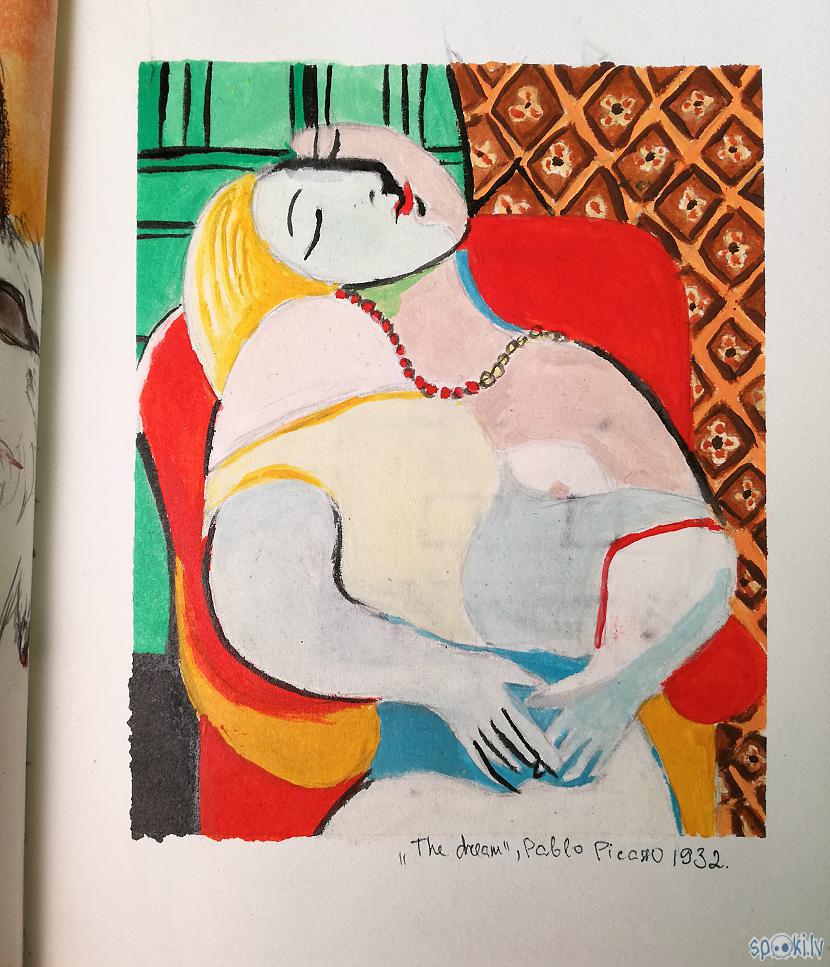 Scaronī Pikaso darba Le Reve... Autors: LaDeKi Skiču grāmata / pasūtījumi / brīvie darbi.