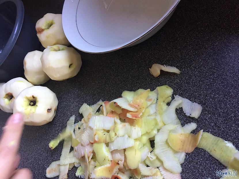 Sākam mizot un sadalīt ābolus... Autors: Lagerta Zagto ābolu kūka