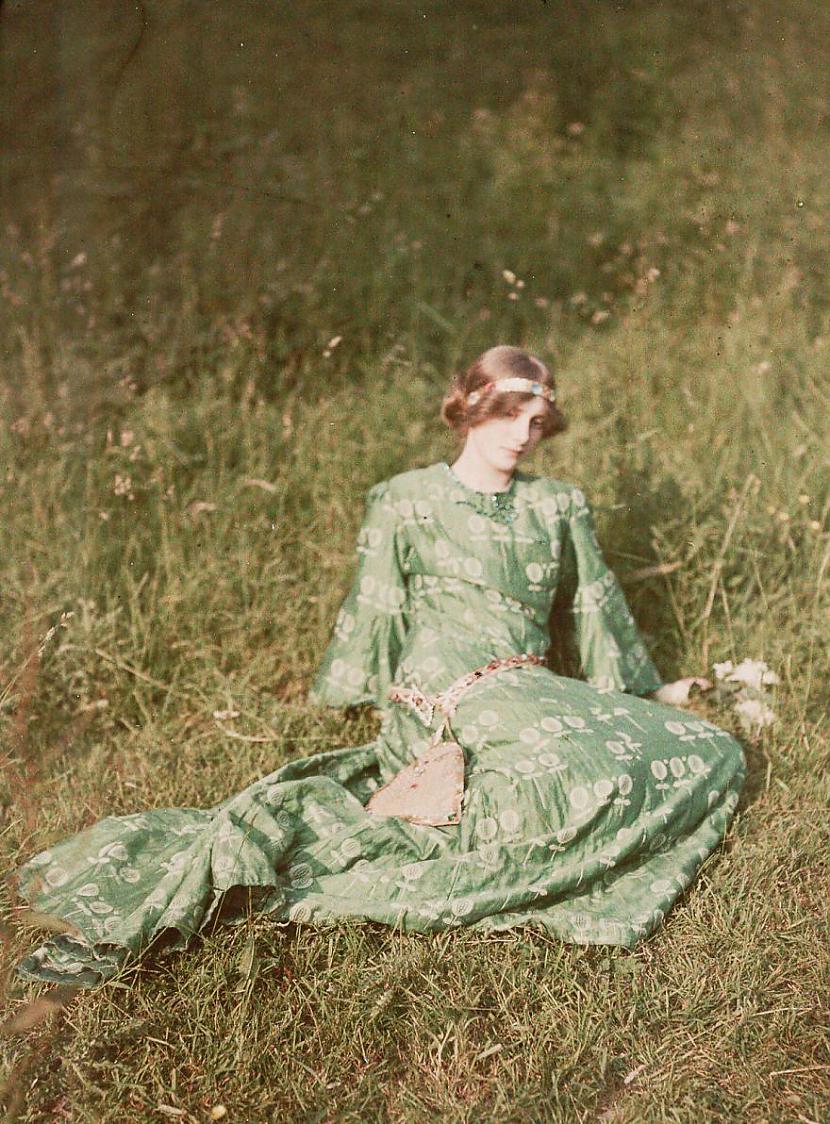 Sapņainīgums 1909 g Autors: Lestets Senākās krāsainās fotogrāfijas un pasaule tajās pirms 100 gadiem