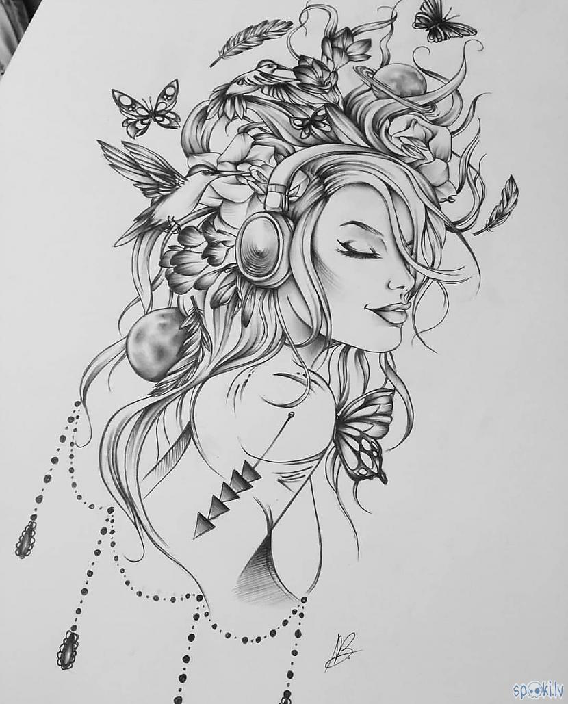  Autors: LaDeKi Talantīgās latvietes radītie tetovējumu dizaini