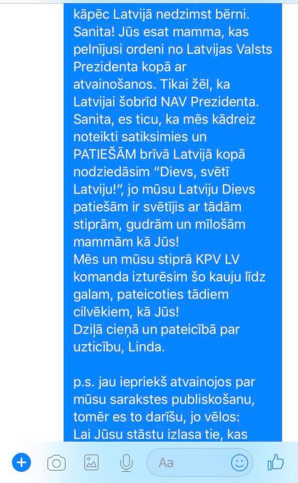 No komentāriemnbspLinda... Autors: Jānis Baroniņš Informēju par KPV LV un pret pārējām partijām... un... lai Jums... jauks laiks.