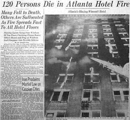 Ugunsgrēks viesnīcā Winecoff... Autors: Testu vecis 10 nāvējošākie ugunsgrēki augstceltnēs