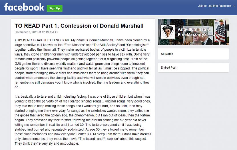 2011gada 2decembrī vietnē... Autors: pinkpotato Donalds Māršals - cilvēku klonēšana