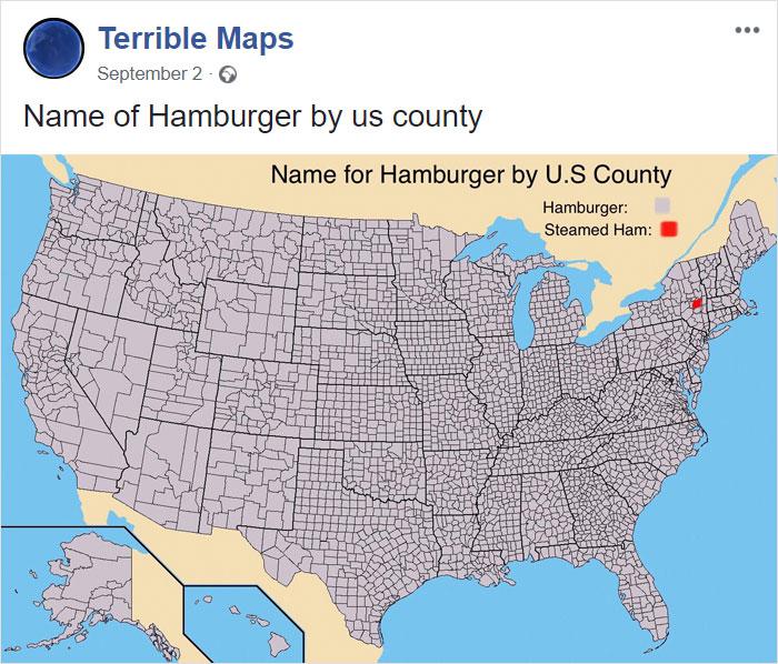 Hamburgera nosaukums ASV... Autors: Latvian Revenger Iespējams, dīvainākās un bezjēdzīgākās kartes, kuras būsi jebkad redzējis