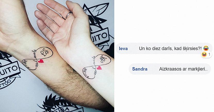  Autors: matilde Soctīklos cilvēki sākuši reaģēt uz Kiviča un Skulmes «mīlestības» tetovējumiem