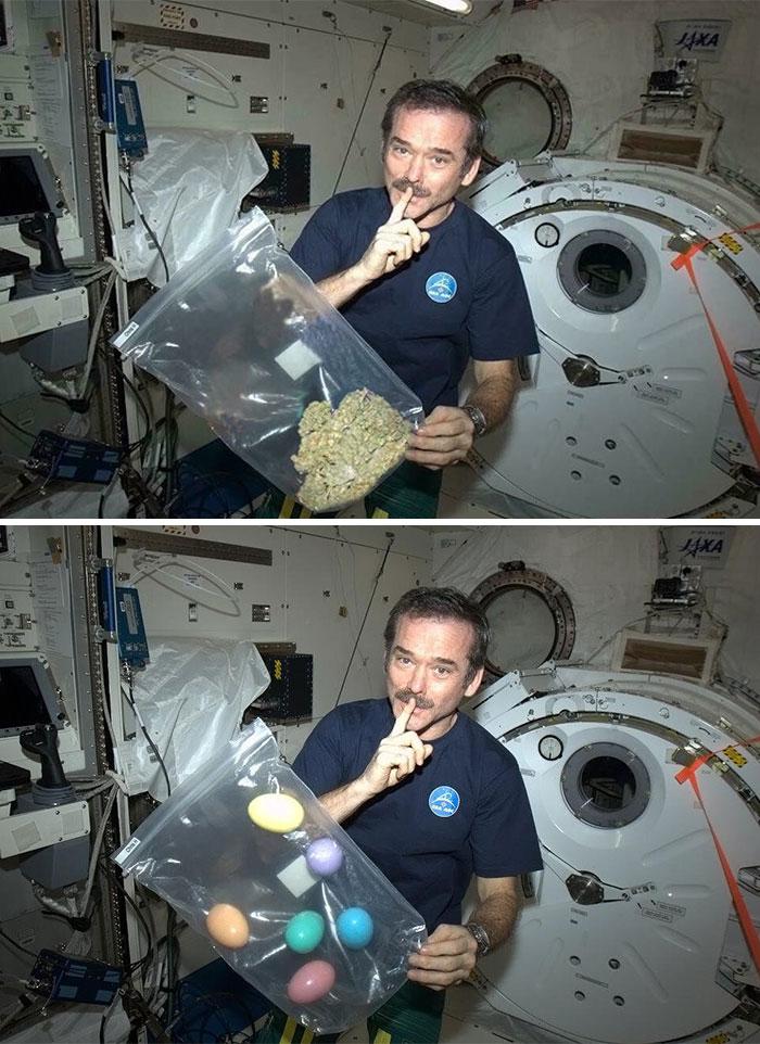 Astronauts kurscaron smēķē... Autors: matilde 15 «viltus» fotogrāfijas, kurām visi internetā tic