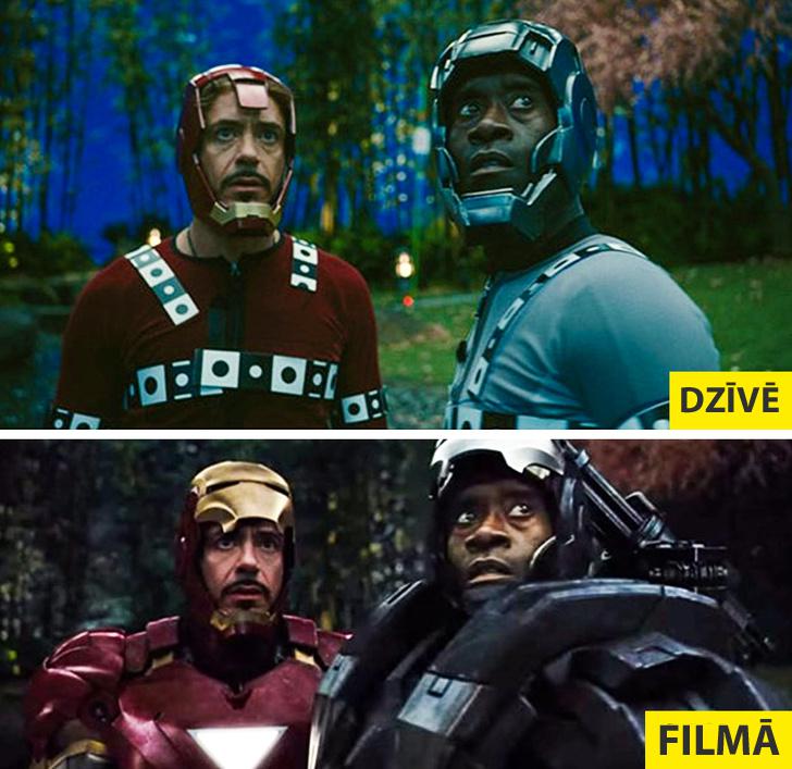 Iron Man Autors: matilde Slavenu filmu aizkadru foto «pirms» un «pēc» apstrādes ar specefektiem