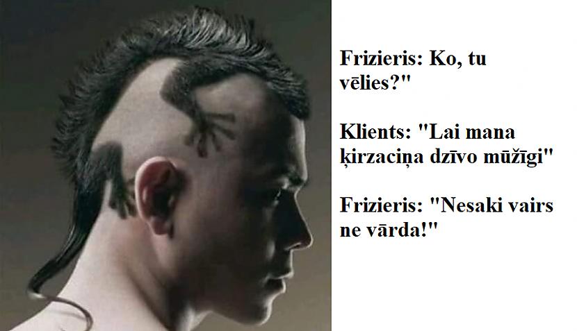  Autors: Latvian Revenger Kad frizieris tevi saprot no pusvārda