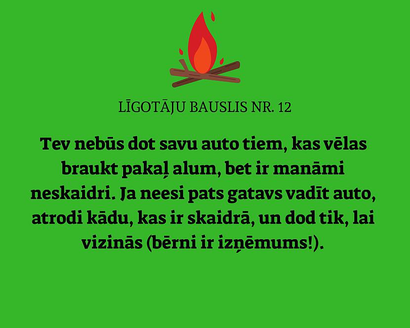  Autors: Krā 12 baušļi Līgo svētku svinēšanai