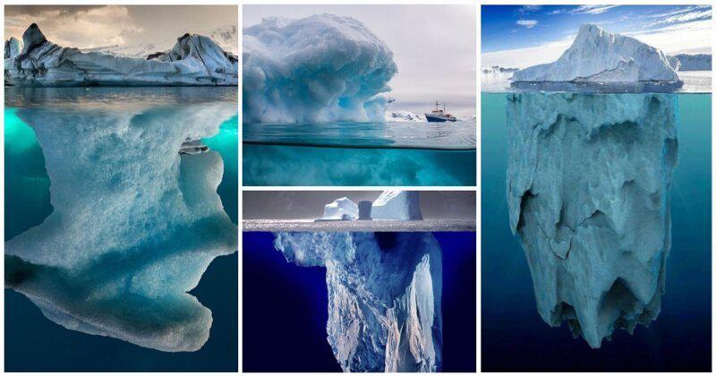 nbspTā kā ledus blīvums ir... Autors: matilde 20 attēli, kuros redzami patiesie aisbergu izmēri