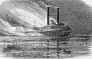 Kamēr kuģis grima netālu no... Autors: Fosilija ''Sultana'' kuģa katastrofa - traģiskākā ASV vēsturē