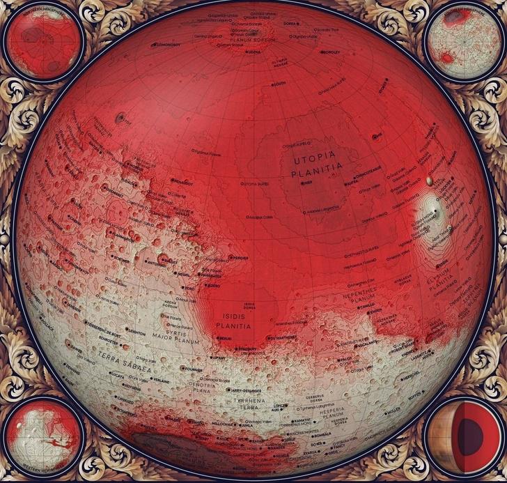 Marsa topogrāfiskā karte Autors: Lestets 18 paskaidrojošas kartes par mūsdienu pasauli