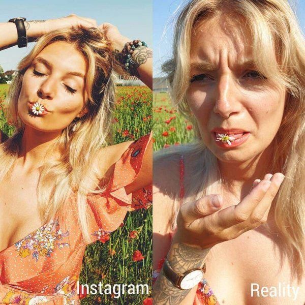 Ja salīdzina kā dzīve izskatās... Autors: Fosilija Divu paralēlu realitāšu kontrastu Instagram parāda meitene no Šveices