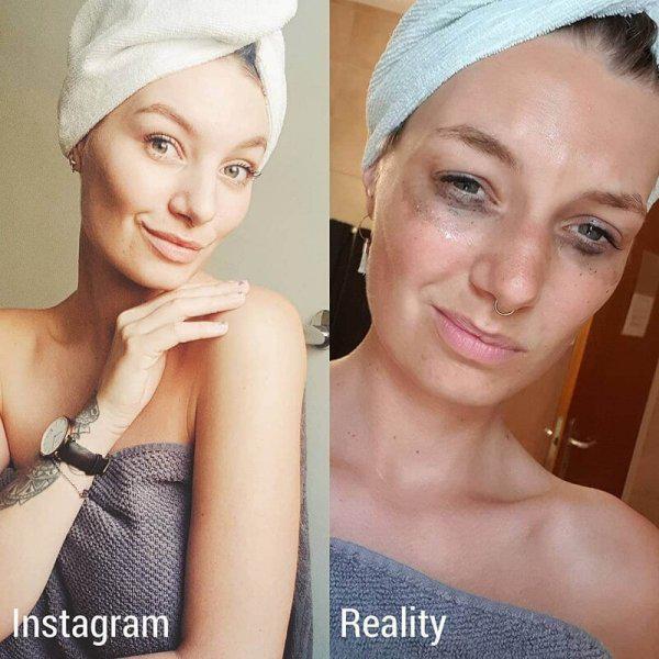  Autors: Fosilija Divu paralēlu realitāšu kontrastu Instagram parāda meitene no Šveices